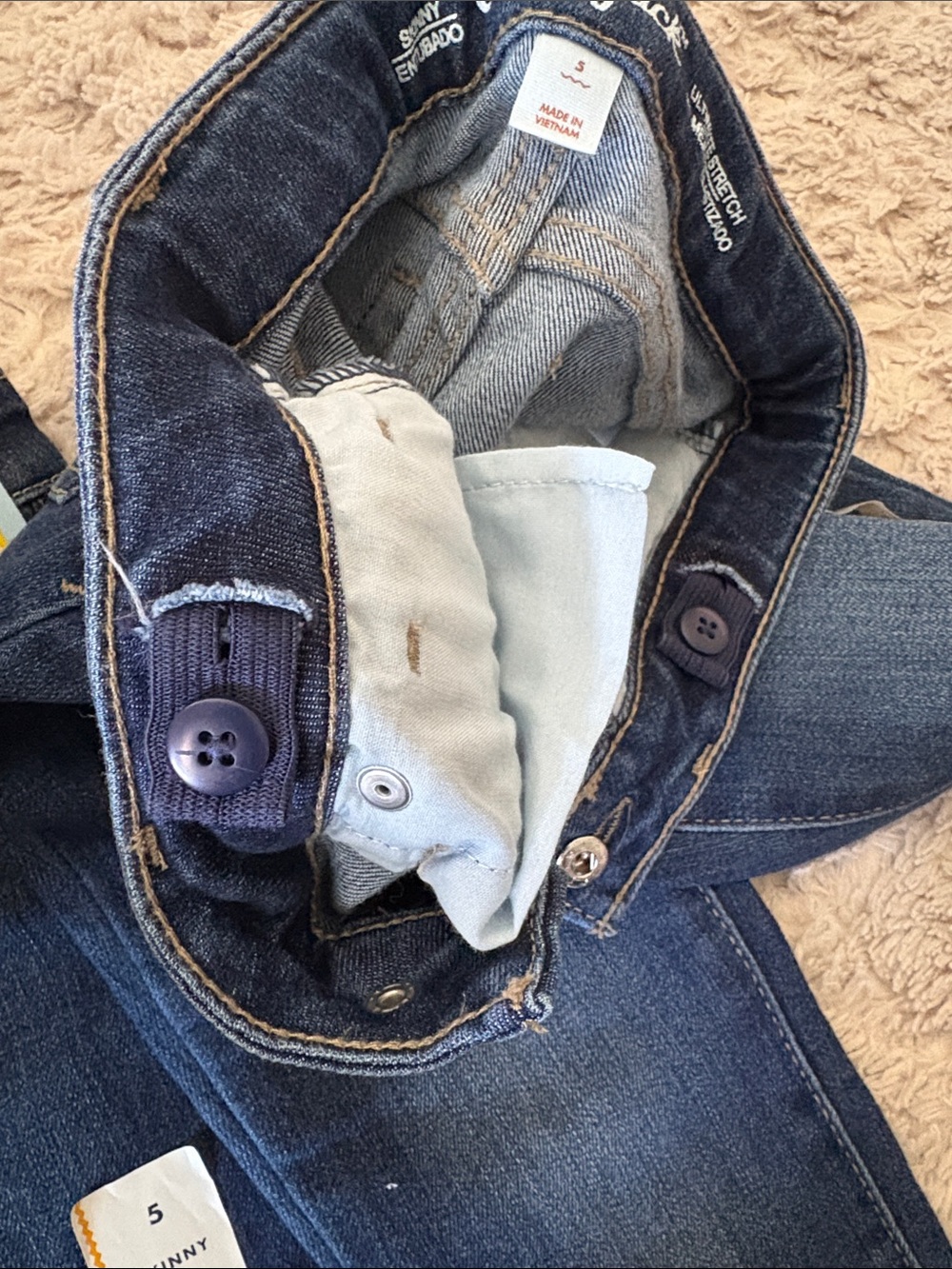 Cat & Jack Dark Blue Skinny Jeans Duo - Picture 4 of 4